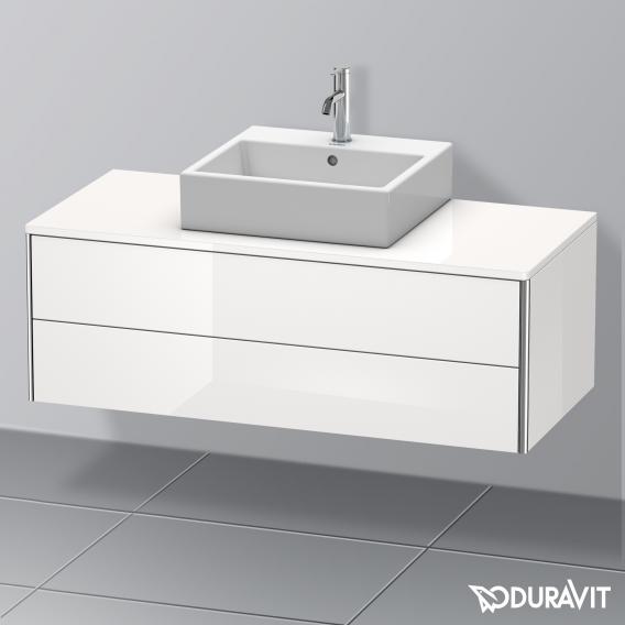 Duravit XSquare vanity unit for countertop with 2 pull-out compartments, with interior system in maple