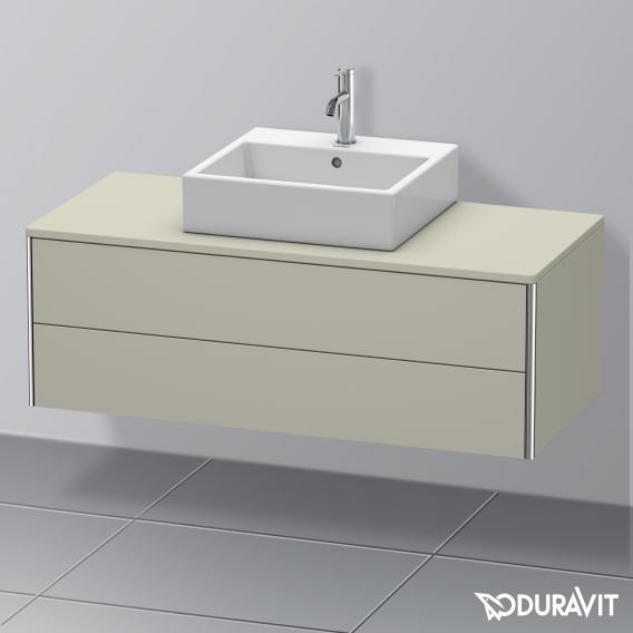 Duravit XSquare vanity unit for countertop with 2 pull-out compartments, with interior system in maple