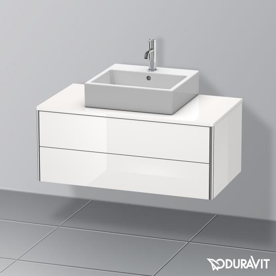 Duravit XSquare vanity unit for countertop with 2 pull-out compartments, with interior system in maple