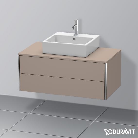 Duravit XSquare vanity unit for countertop with 2 pull-out compartments, with interior system in maple