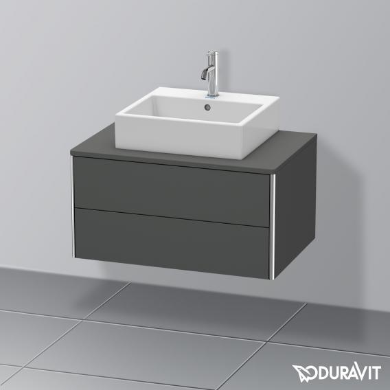 Duravit XSquare vanity unit for countertop with 2 pull-out compartments, with interior system in maple