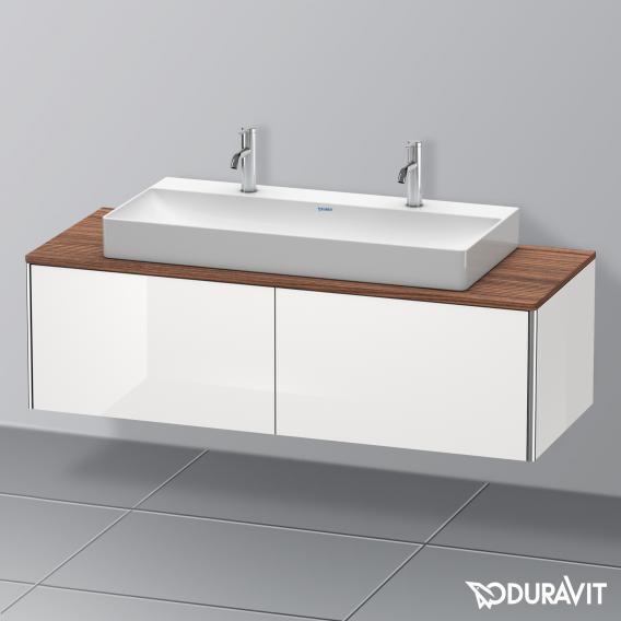 Duravit XSquare vanity unit for countertop with 2 pull-out compartments, with interior system in maple