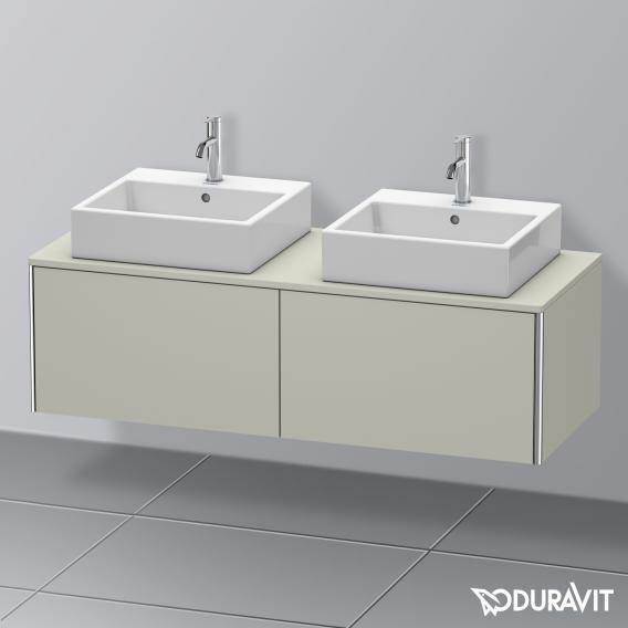 Duravit XSquare vanity unit for countertop with 2 pull-out compartments, with interior system in maple