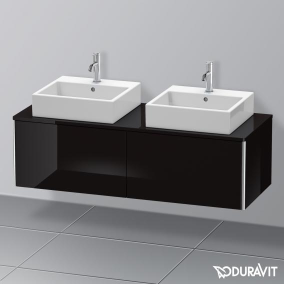 Duravit XSquare vanity unit for countertop with 2 pull-out compartments, with interior system in maple