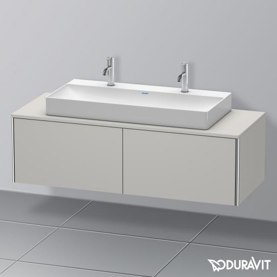 Duravit XSquare vanity unit for countertop with 2 pull-out compartments, with interior system in maple