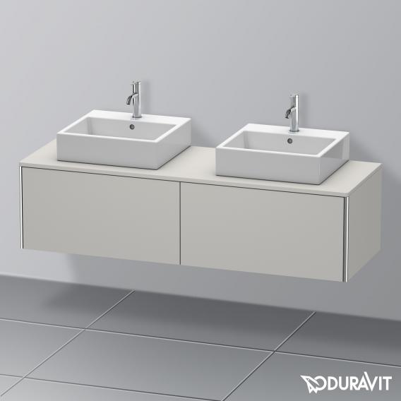 Duravit XSquare vanity unit for countertop with 2 pull-out compartments, with interior system in maple