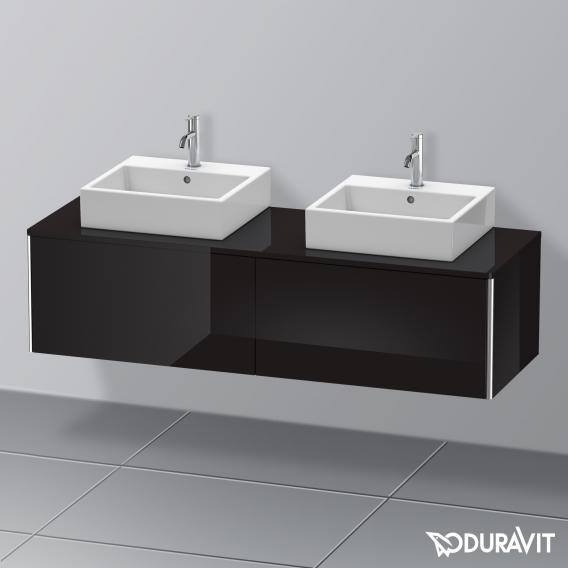 Duravit XSquare vanity unit for countertop with 2 pull-out compartments, with interior system in maple