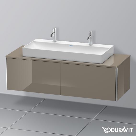 Duravit XSquare vanity unit for countertop with 2 pull-out compartments, with interior system in maple