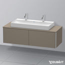 Duravit XSquare vanity unit for countertop with 2 pull-out compartments, with interior system in maple