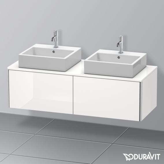 Duravit XSquare vanity unit for countertop with 2 pull-out compartments, with interior system in maple