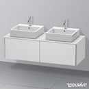 Duravit XSquare vanity unit for countertop with 2 pull-out compartments, with interior system in maple