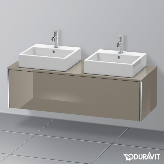 Duravit XSquare 檯面梳妝台搭配 2 個拉出式隔間，不含內部系統
