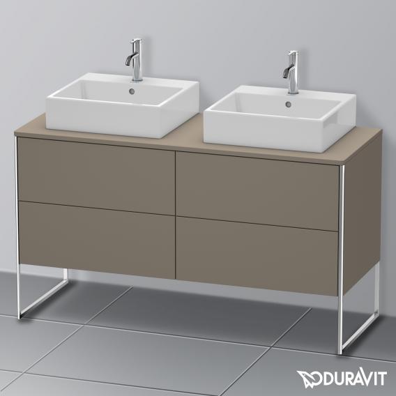 Duravit XSquare vanity unit for countertop with 4 pull-out compartments, with interior system in maple