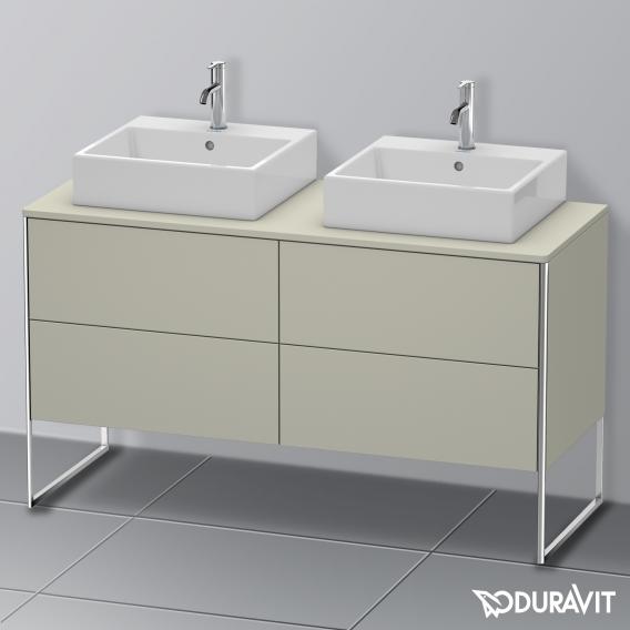 Duravit XSquare vanity unit for countertop with 4 pull-out compartments, with interior system in maple