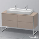 Duravit XSquare vanity unit for countertop with 4 pull-out compartments, with interior system in maple