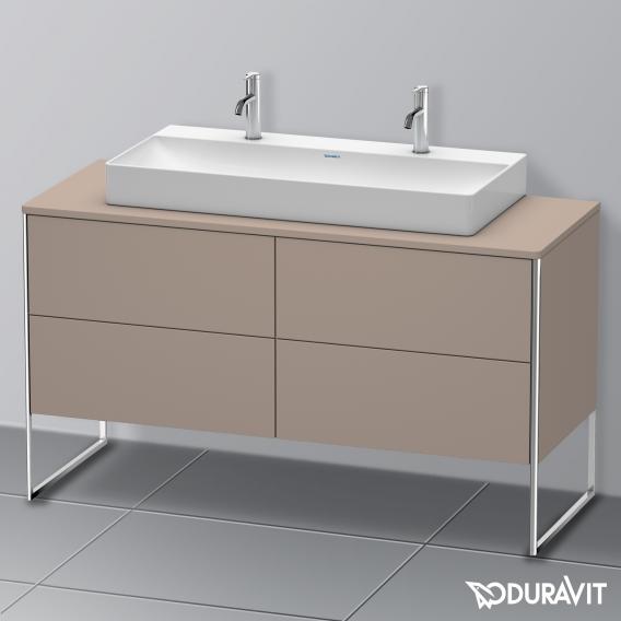 Duravit XSquare vanity unit for countertop with 4 pull-out compartments, with interior system in maple