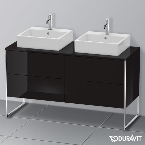 Duravit XSquare vanity unit for countertop with 4 pull-out compartments, with interior system in maple