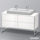 Duravit XSquare vanity unit for countertop with 4 pull-out compartments, with interior system in walnut