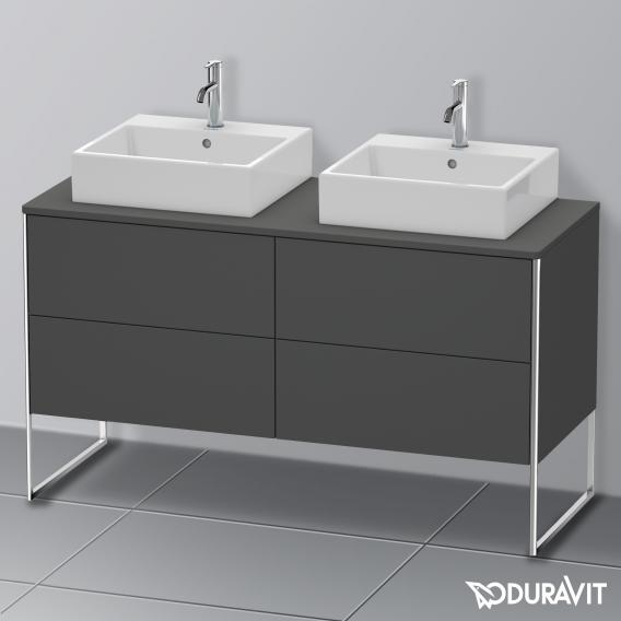 Duravit XSquare vanity unit for countertop with 4 pull-out compartments, with interior system in maple