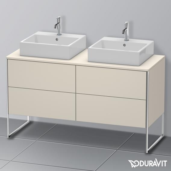 Duravit XSquare vanity unit for countertop with 4 pull-out compartments, with interior system in maple