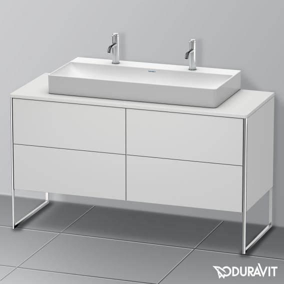 Duravit XSquare vanity unit for countertop with 4 pull-out compartments, with interior system in maple