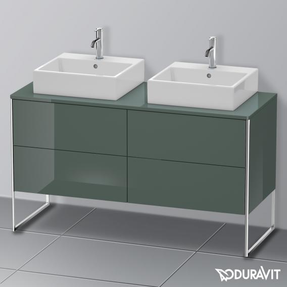 Duravit XSquare vanity unit for countertop with 4 pull-out compartments, with interior system in maple