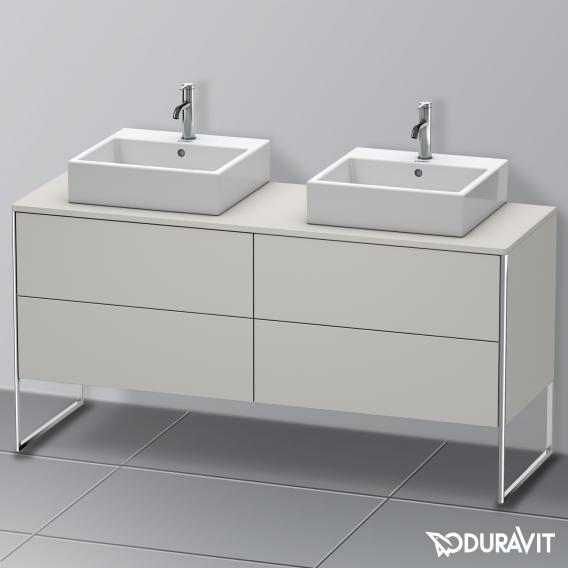 Duravit XSquare vanity unit for countertop with 4 pull-out compartments, with interior system in maple