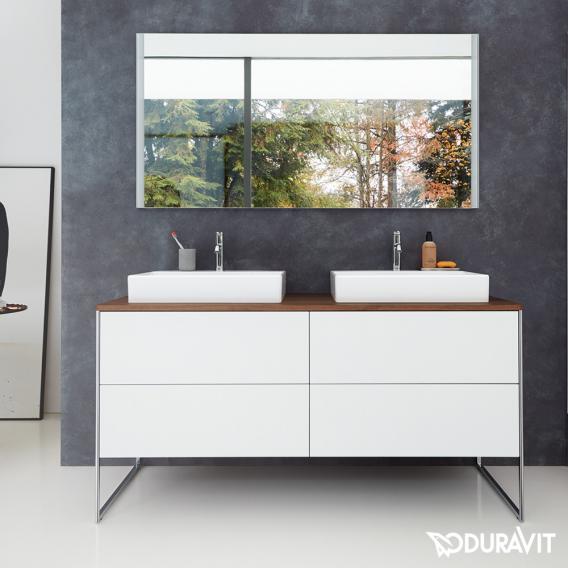 Duravit XSquare vanity unit for countertop with 4 pull-out compartments, with interior system in maple