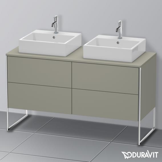 Duravit XSquare vanity unit for countertop with 4 pull-out compartments, with interior system in walnut