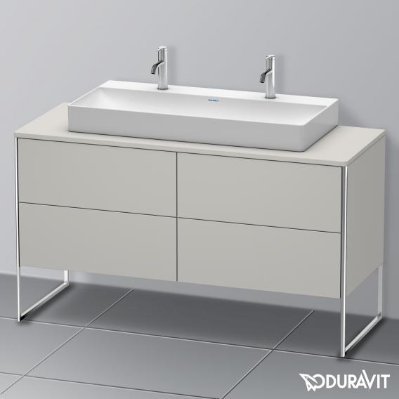 Duravit XSquare vanity unit for countertop with 4 pull-out compartments, with interior system in walnut