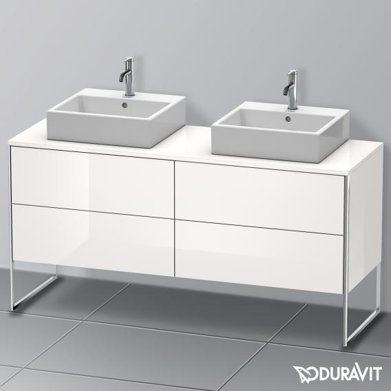 Duravit XSquare vanity unit for countertop with 4 pull-out compartments, with interior system in maple