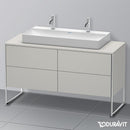 Duravit XSquare vanity unit for countertop with 4 pull-out compartments, with interior system in maple