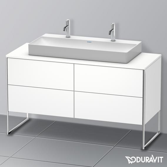 Duravit XSquare vanity unit for countertop with 4 pull-out compartments, with interior system in maple