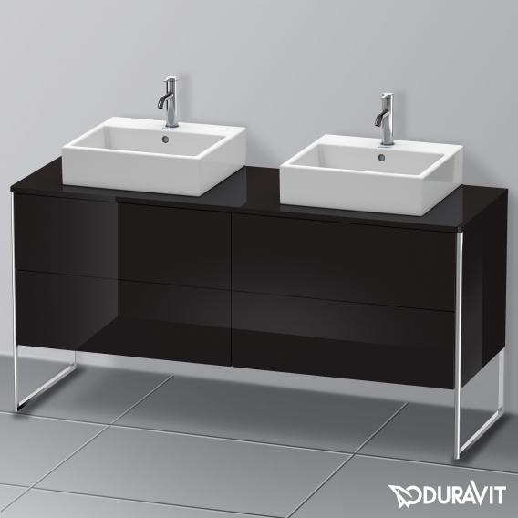 Duravit XSquare vanity unit for countertop with 4 pull-out compartments, with interior system in maple