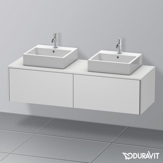 Duravit XSquare vanity unit for countertop with 2 pull-out compartments, with interior system in maple