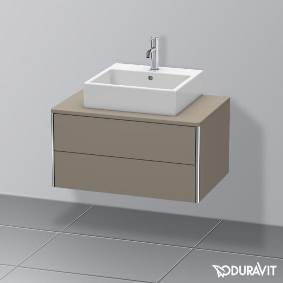 Duravit XSquare vanity unit for countertop with 2 pull-out compartments, with interior system in maple