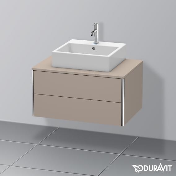 Duravit XSquare vanity unit for countertop with 2 pull-out compartments, with interior system in maple