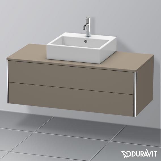 Duravit XSquare vanity unit for countertop with 2 pull-out compartments, with interior system in maple