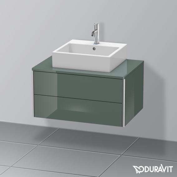 Duravit XSquare vanity unit for countertop with 2 pull-out compartments, with interior system in maple