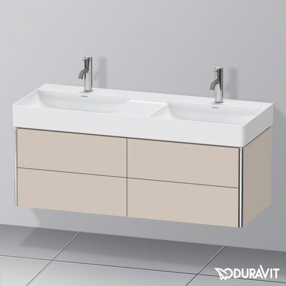 Duravit XSquare vanity unit for double washbasin with 4 pull-out compartments