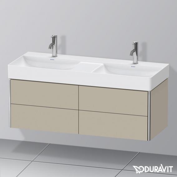 Duravit XSquare vanity unit for double washbasin with 4 pull-out compartments