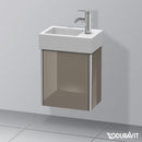 Duravit XSquare 洗手盆盥洗台，搭配 1 門法蘭絨灰色高光