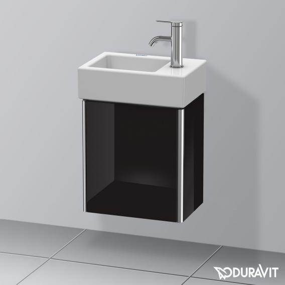 Duravit XSquare vanity unit for hand washbasin with 1 door black high gloss