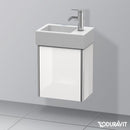 Duravit XSquare 洗手盆盥洗盆單元，附 1 門白色高光