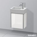 Duravit XSquare 洗手盆盥洗盆單元，附 1 門白色高光