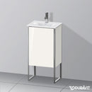 Duravit XSquare 洗手盆盥洗盆單元，附 1 門白色高光