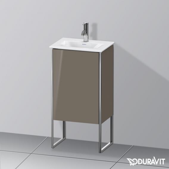 Duravit XSquare vanity unit for hand washbasin with 1 door flannel grey high gloss