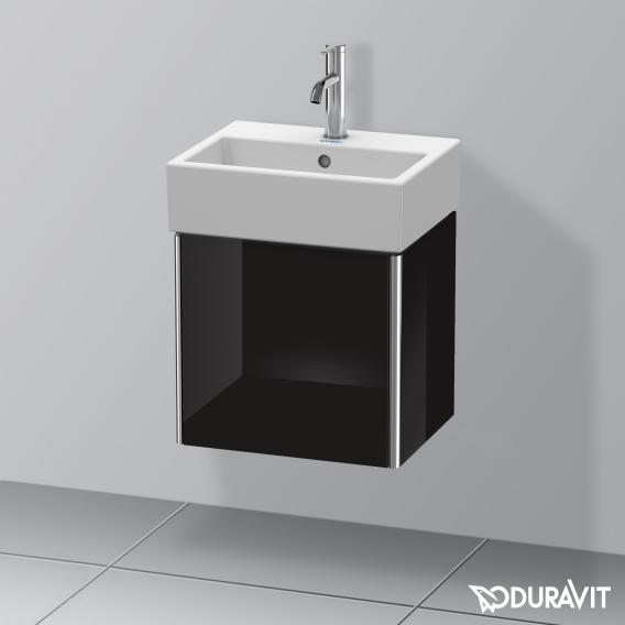 Duravit XSquare vanity unit for hand washbasin with 1 door black high gloss