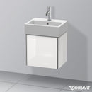 Duravit XSquare 洗手盆盥洗盆單元，附 1 門白色高光