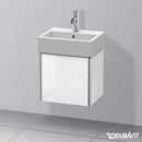 Duravit XSquare 洗手盆盥洗盆單元，附 1 門白色高光